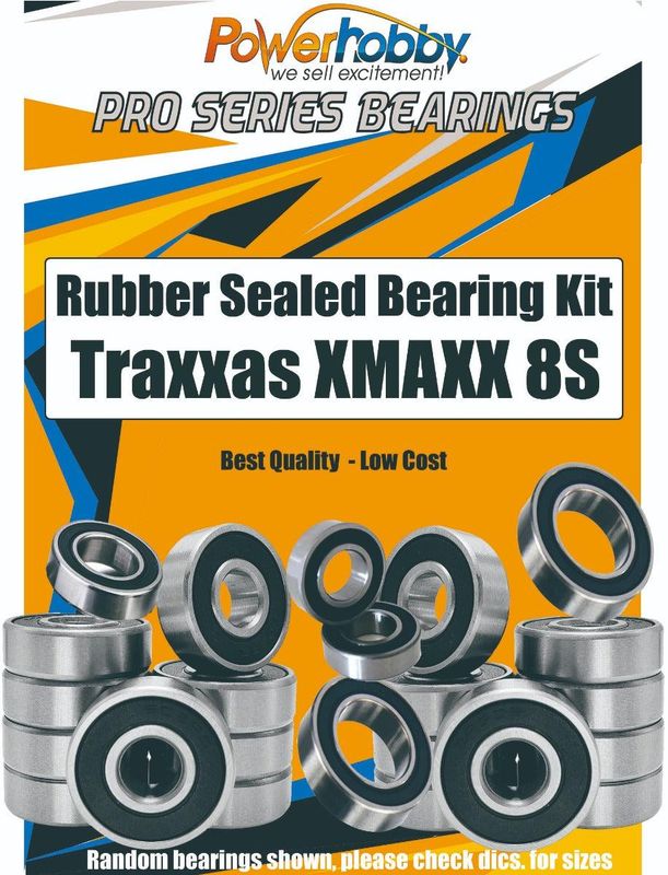 PHB022 PowerHobby Pro Series Rubber Sealed Bearing Kit FOR Traxxas X-Maxx 8S 77086-4