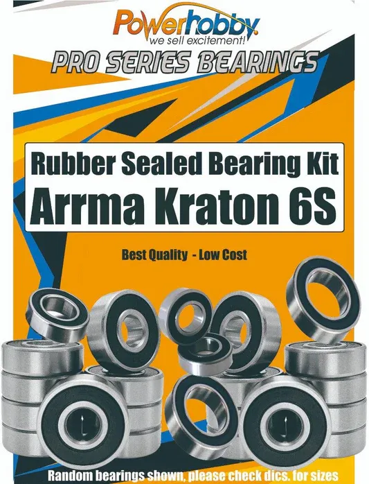 PHB025 PowerHobby Pro Series Rubber Sealed Bearing Kit Arrma Kraton 6S