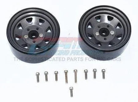 GPM ZSP052-BLACK ALUMINUM WHEEL 1.9&quot; FOR 1/10 CRAWLERS