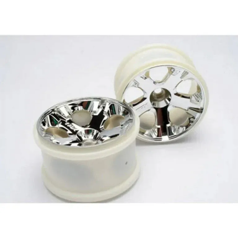Traxxas 5577 Fr Wheels, Allstar Chrome 2.8&quot;