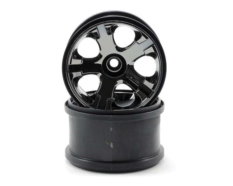 TRA5577A Traxxas Wheels All-Star 2.8&quot; Nitro Front Black Chrome (2)