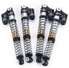 PHBSCX24771BLACK Powerhobby 1/24 Axial SCX24 Aluminum 58mm Long Travel Shocks Jeep Bronco Black