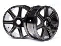 HPI67768 HPI Racing HB Edge Wheel, Black Chrome, (2pcs), 1/8 Buggy