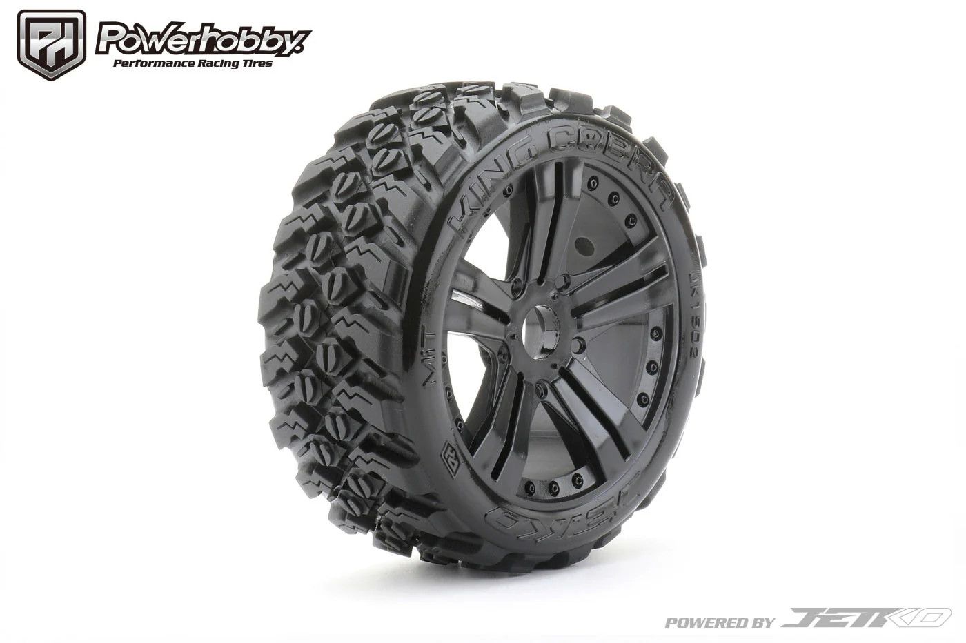 Powerhobby 1/8 Buggy King Cobra Belted Tires Mounted 17MM Claw Wheels