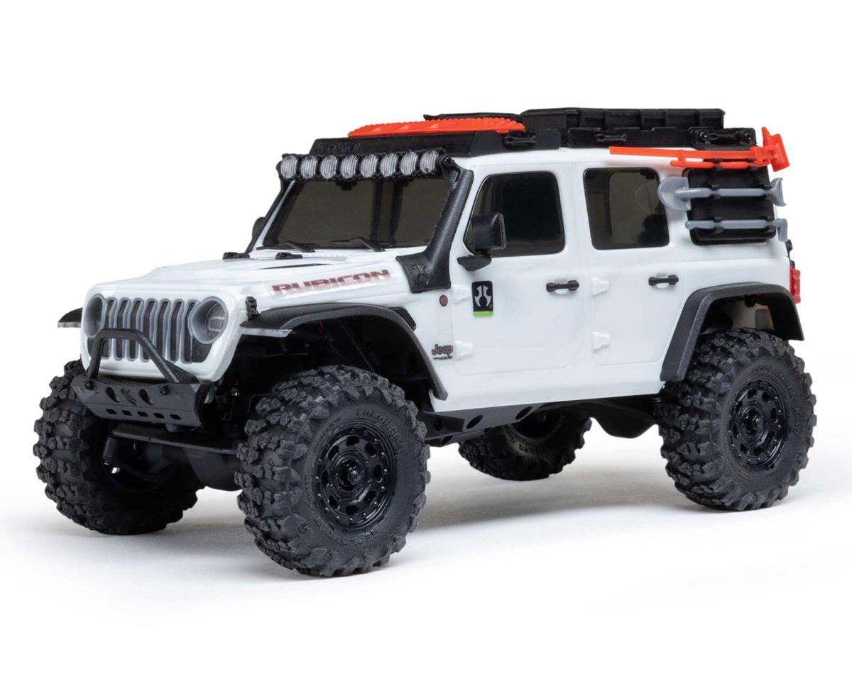 AXI-2261T2 1/30 SCX30 Jeep Wrangler JLU 4X4 RTR Brushed Rock Crawler (Battery &amp; Charger Included), White