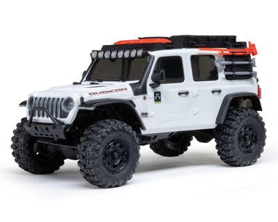 AXI-2261T2 1/30 SCX30 Jeep Wrangler JLU 4X4 RTR Brushed Rock Crawler (Battery &amp; Charger Included), White