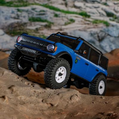 AXI-2048T1 1/30 SCX30 Ford Bronco 4X4 RTR Brushed Rock Crawler (Battery &amp; Charger Included), Blue