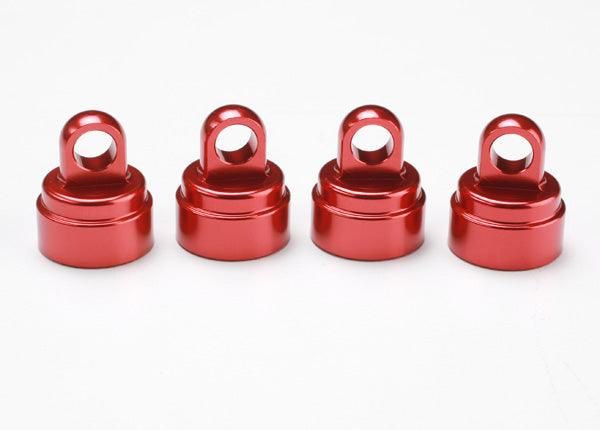 3767X Red Aluminum Shock Caps (4)