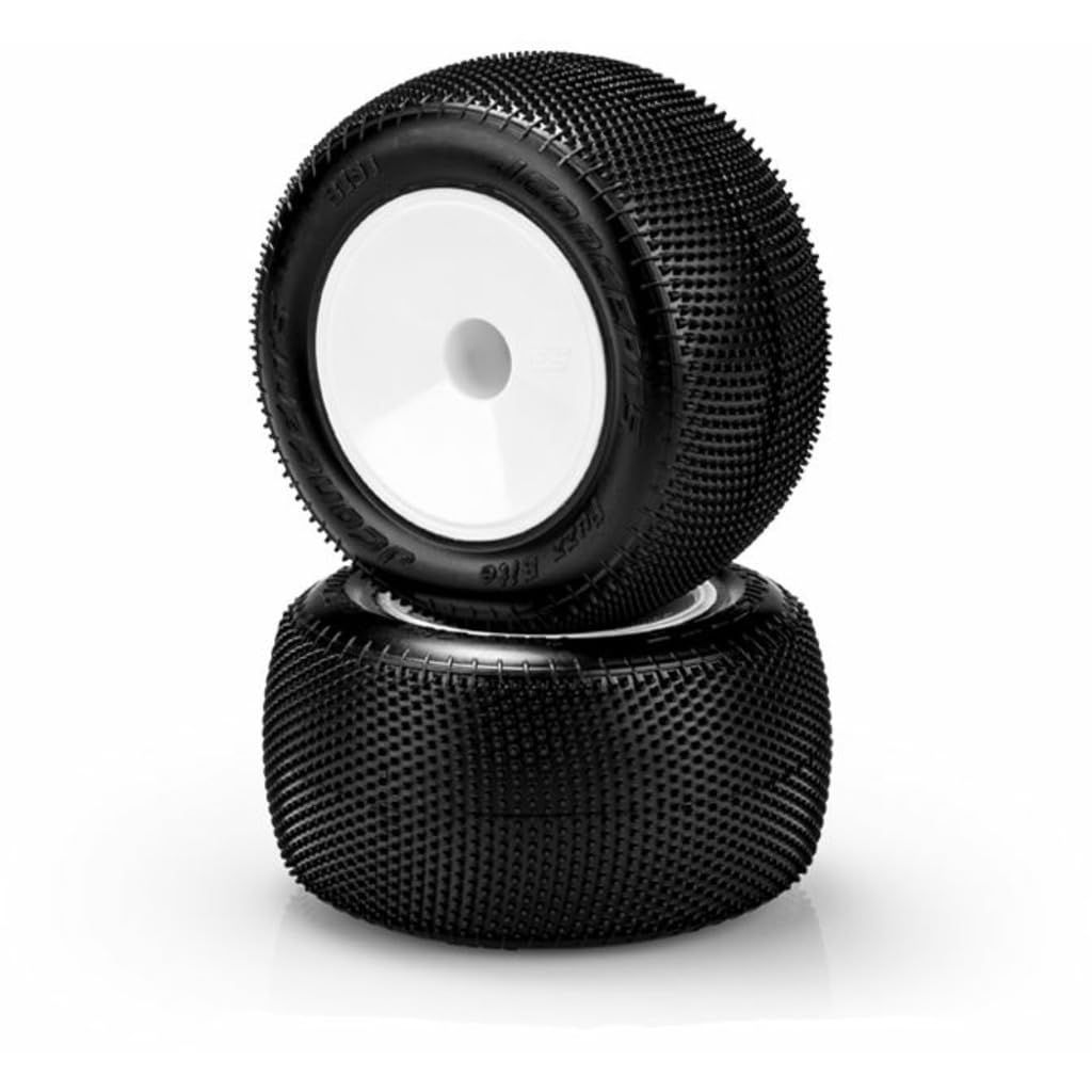 JConcepts Fuzz Bite 2.2&quot; Pre-Mounted Stadium Truck Tires (White) (2) (Pink) w/12mm Hex