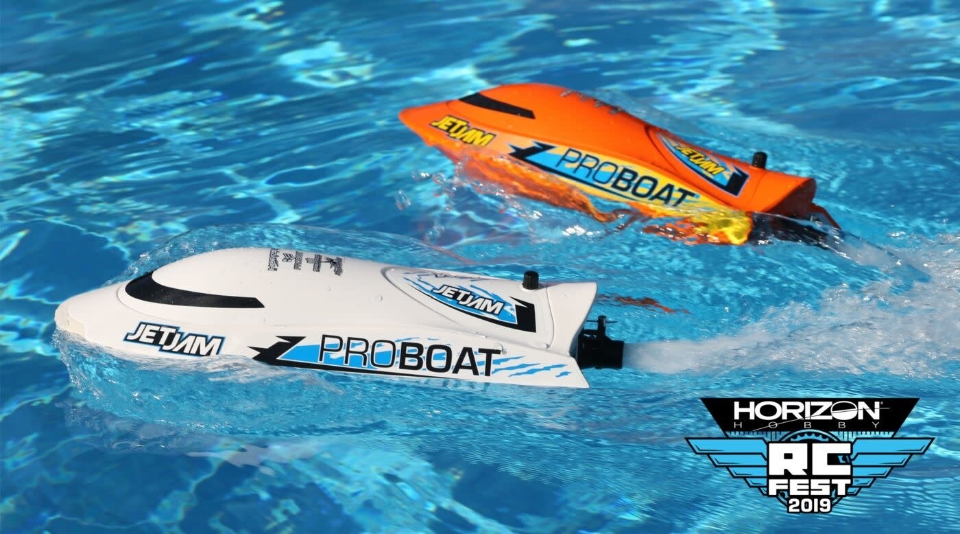 PRB08031V2T2 Pro Boat Jet Jam 12" Pool Racer Brushed RTR White