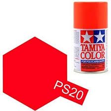 Tamiya PS-20 Fluorescent Red Lexan Spray Paint (100ml)