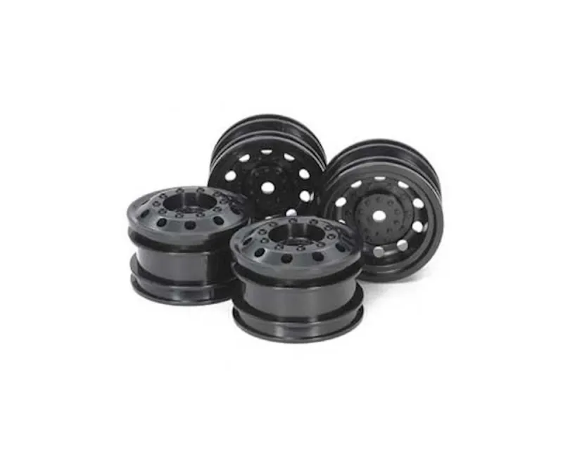 54741 Tamiya TT-01 Type-E Racing Truck Wheels (Black) (4) w/12mm Hex