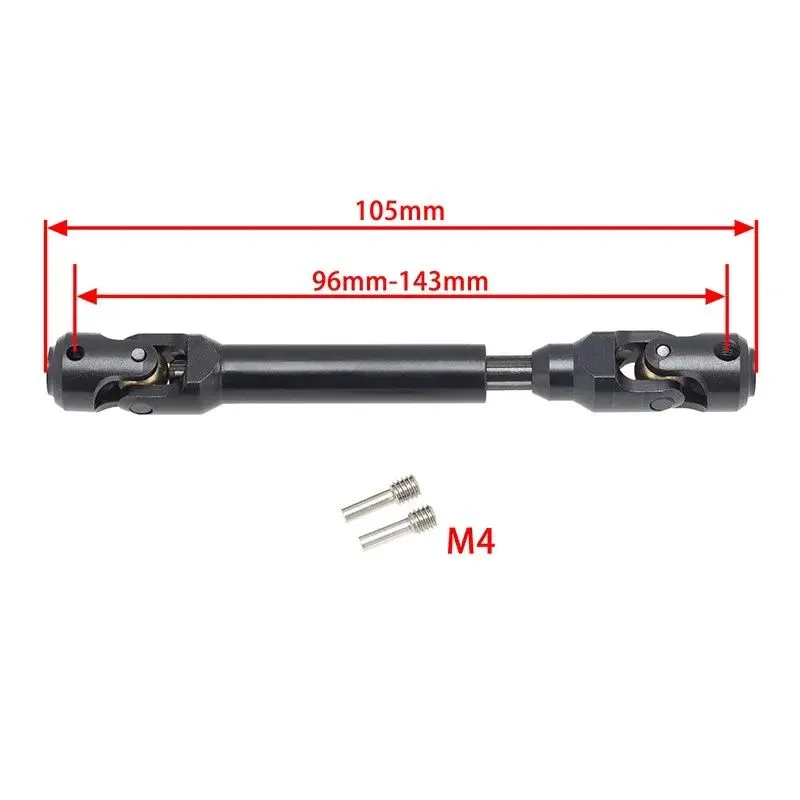 PHB5214 Powerhobby Universal Spline Drive Shaft CVD 96-143MM (1) TRX-4 Wraith SCX10