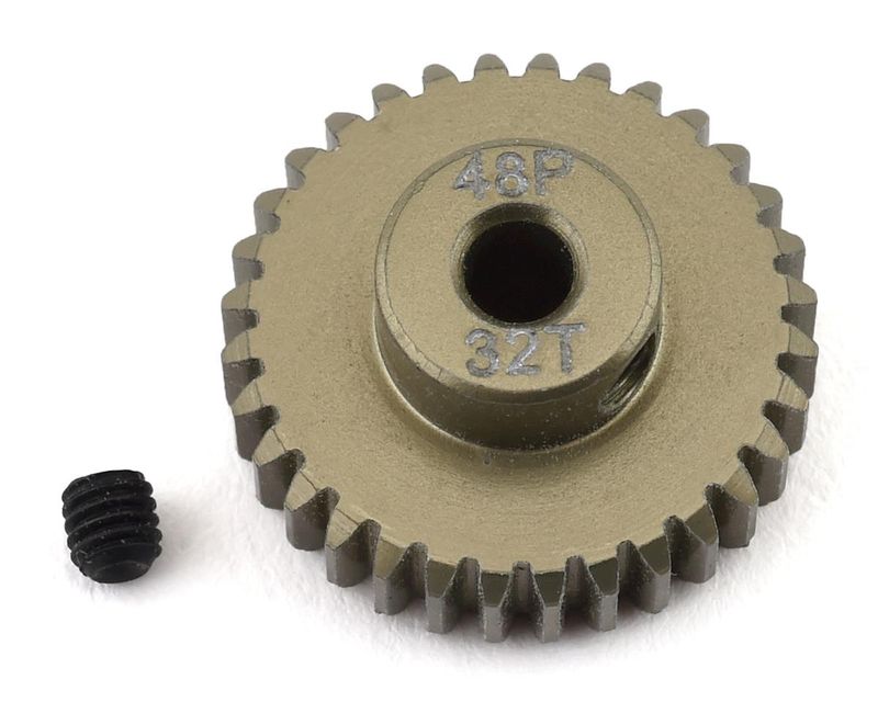PTK-8619 ProTek RC 48P Lightweight Hard Anodized Aluminum Pinion Gear (3.17mm Bore) (32T)