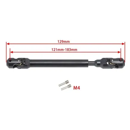 PHB5216 Powerhobby Universal Spline Drive Shaft CVD 121-183MM (1) Wraith SCX10