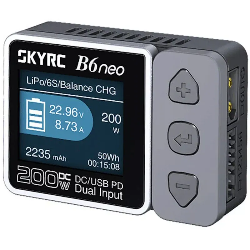 SkyRC B6Neo LiPo/LiHV/LiFe DC Battery Charger (6S/10A/200W) (Grey/Black)