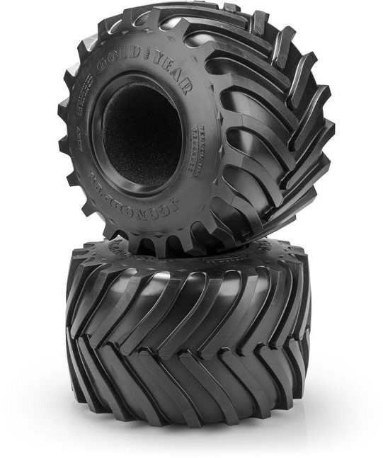 J Concepts Golden 73's - Monster Truck Tire - Blue Compound, fits #3439 3.2 x 3.6" MT Wheel