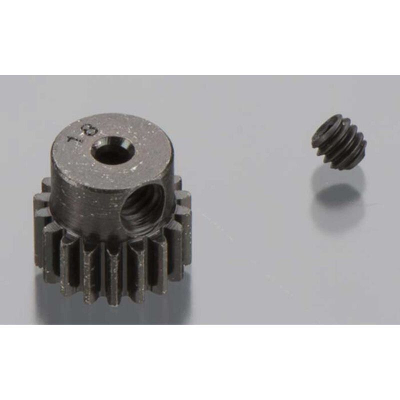 Robinson Racing Hard Steel Motor Pinion, 2mm, .5 Module, 18 Teeth