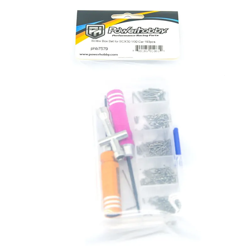 PHB7579 Powerhobby Screw Box Set 194pcs Axial SCX30