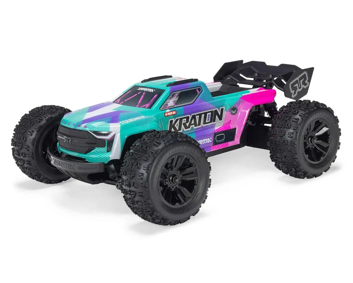 ARA2508ST2	 1/16 Mini KRATON 3S DSC 4X4 RTR Brushless Speed Truck (3S Battery &amp; Charger Included) , Teal/Pink