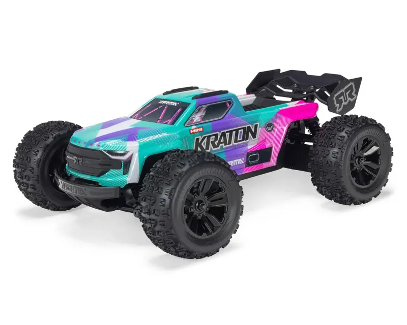 ARA2508ST2	 1/16 Mini KRATON 3S DSC 4X4 RTR Brushless Speed Truck (3S Battery &amp; Charger Included) , Teal/Pink