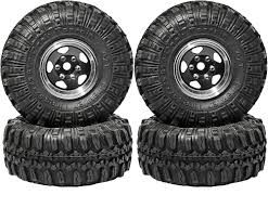 1.0" Mounted Tires / Wheels (4) 1/24 Rock Crawler