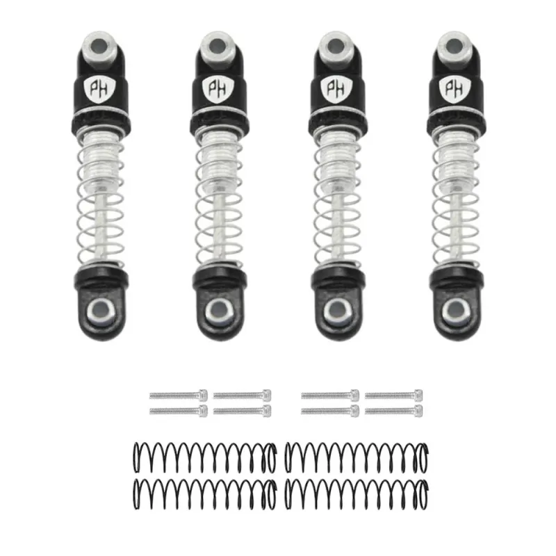 PHB7568Black Powerhobby Aluminum Shocks 21.5mm (4) Black Axial SCX30