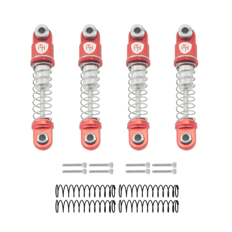 PHB7568Red Powerhobby Aluminum Shocks 21.5mm (4) Black Axial SCX30