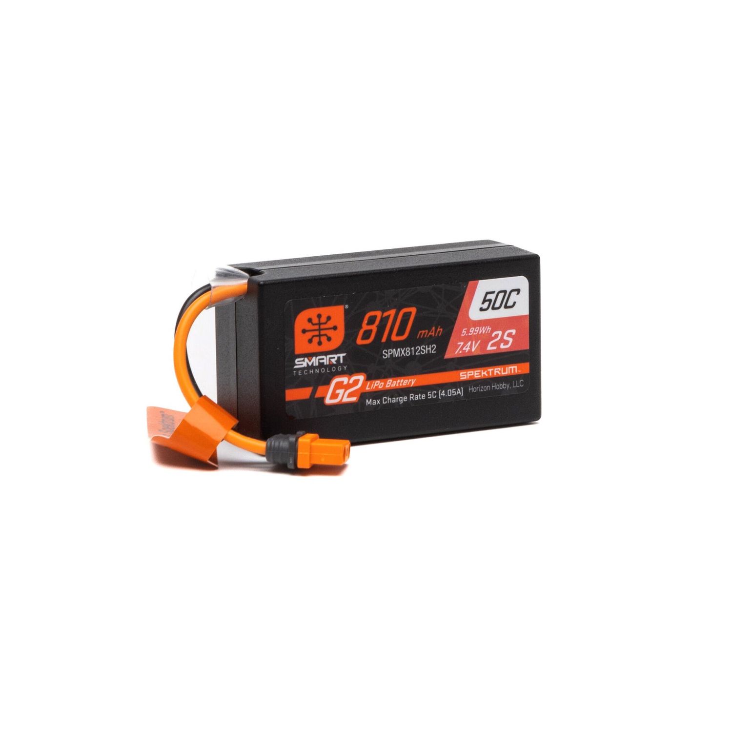 SPMX812SH2 G2 810mAh 2S 7.4V Smart G2 50C LiPo; IC2