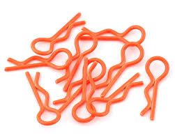 YA-0594-OR Yeah Racing Body Clips (Orange) (10) (1/10 or 1/8 Scale)