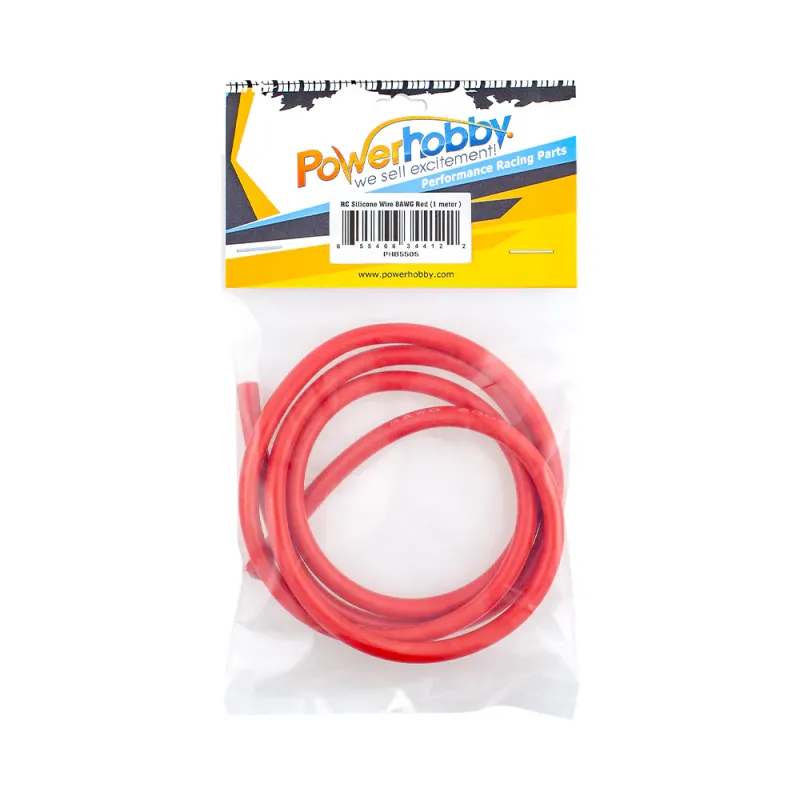 PHB5505 Powerhobby 8AWG RC Silicone Hookup Wire Black 1 Meter