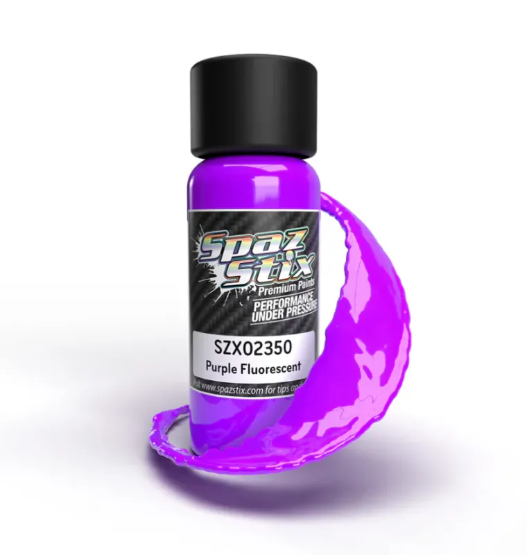 SZX02350 Purple Fluorescent Airbrush Ready Paint, 2oz Bottle