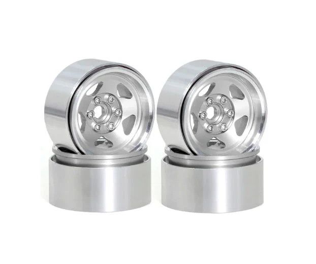 1.9" Aluminum Wheels Silver (4) 1/10 Rock Crawler