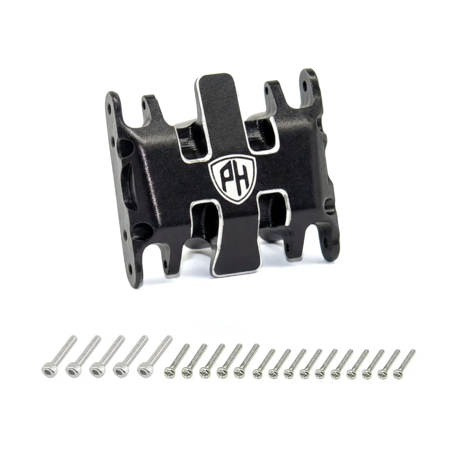 PHB7547Black Powerhobby Aluminum Skid Plate Black Axial SCX30