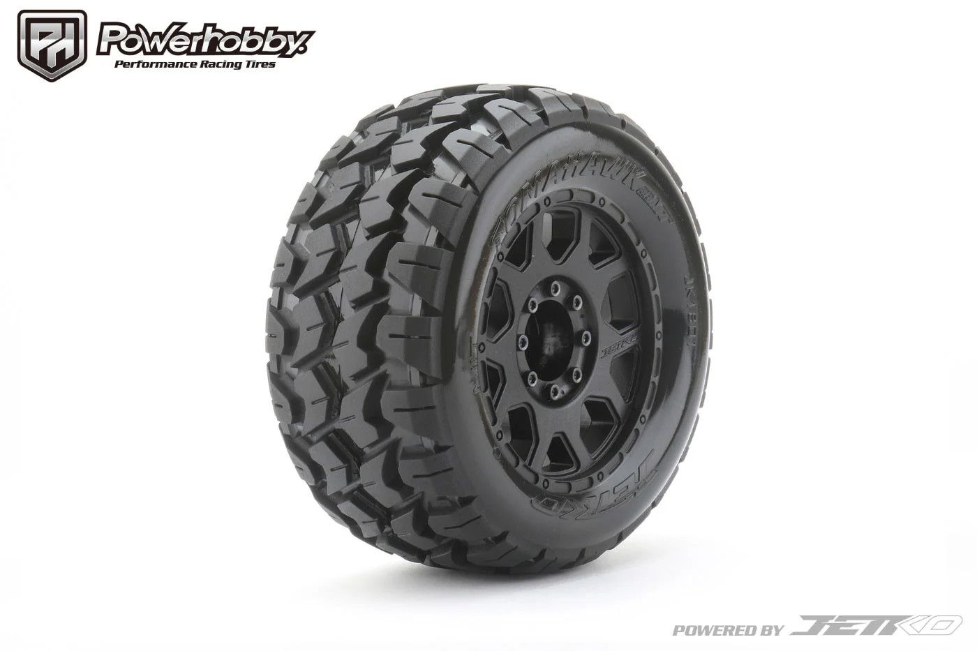 Powerhobby 1/8 MT 3.8 Tomahawk Belted Mounted Tires (2) 17MM