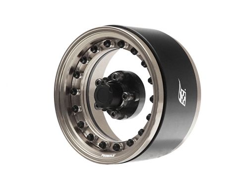 BRPB007GMA Boom Racing ProBuild™ 1.9" CAL 5-Lug Adjustable Offset Beadlock Wheels (2) Clear