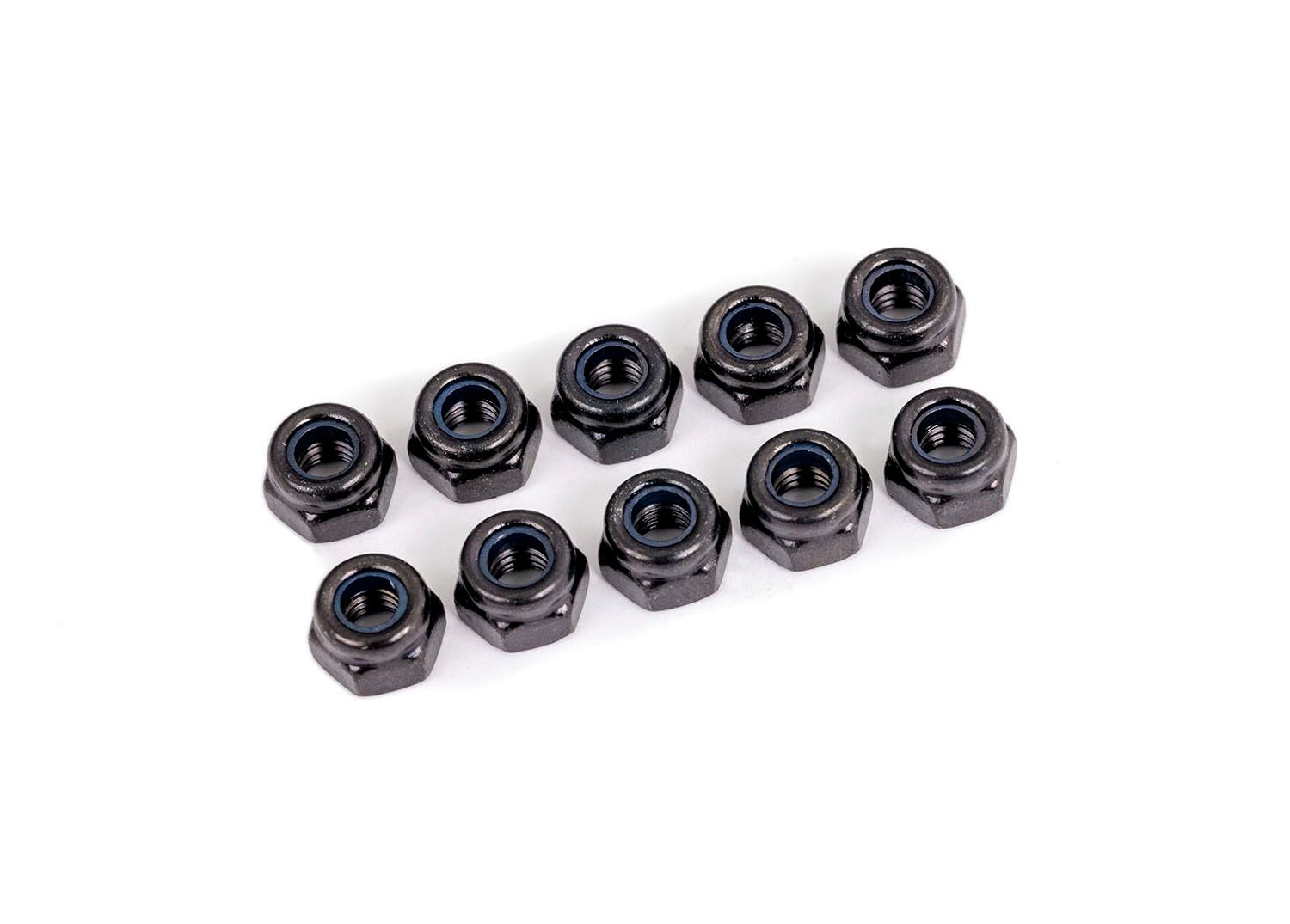 1748 4 mm Black Nylon Lock Nuts (10)