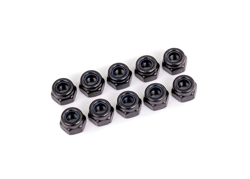 1748 4 mm Black Nylon Lock Nuts (10)