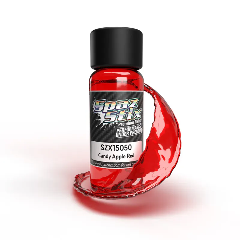 SZX15050 Spaz Stix Candy Apple Red Airbrush Ready Paint, 2oz Bottle