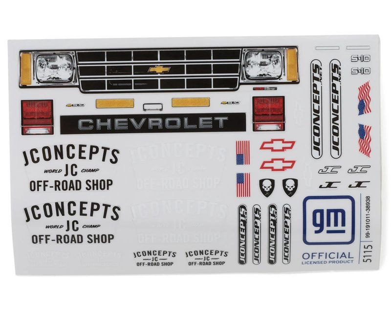 JCO0494 JConcepts SCX24 1990 Chevy S10 Pickup Pre-Trimmed Crawler Body (Clear) (5.2")