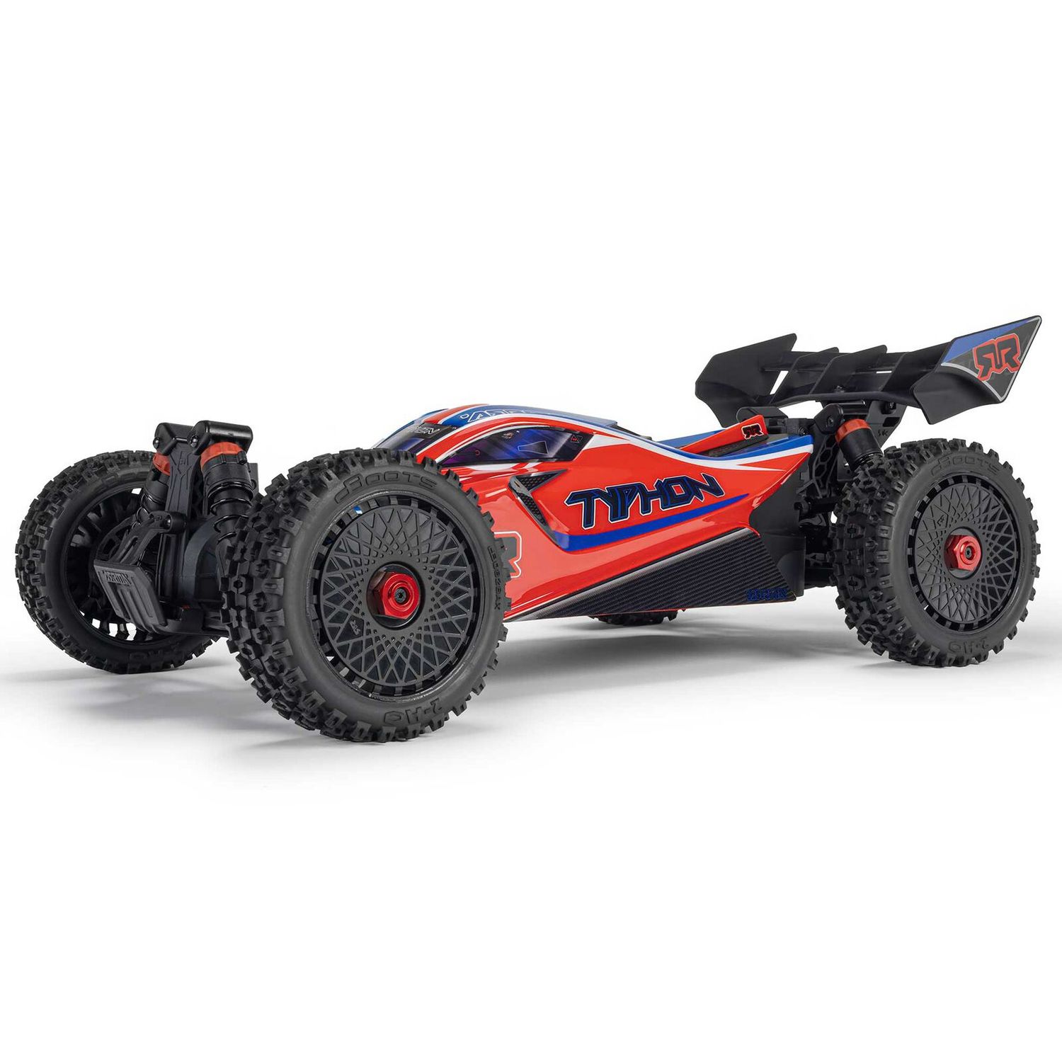 ARA4306V4T3 1/8 TYPHON 4X4 223S BLX BRUSHLESS BUGGY RTR WITH DSC RED/BLUE