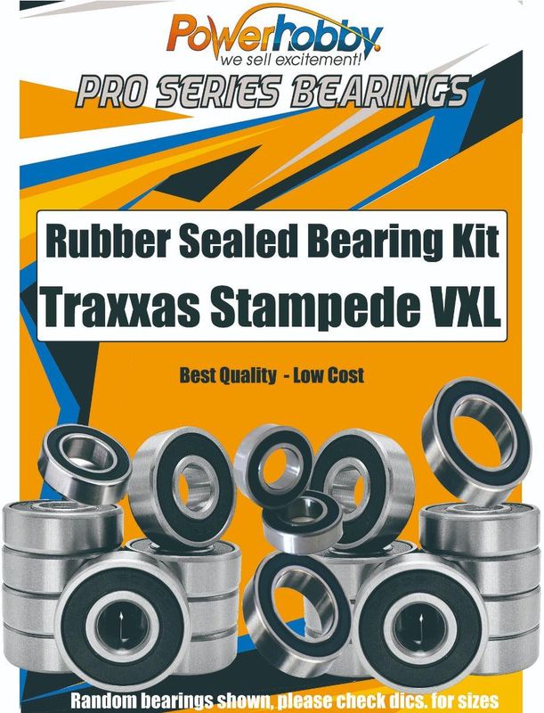 PHB003 PowerHobby Pro Series Rubber Sealed Bearing Kit FOR Traxxas Stampede VXL 2WD