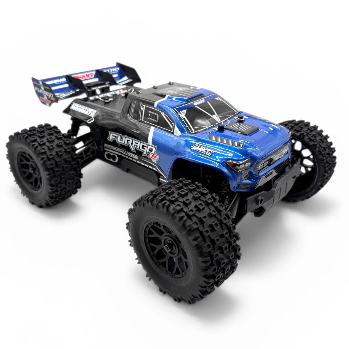 COR00230-B Corally Furago XD 4WD 2S Small Scale, RTR Monster Truck, Blue