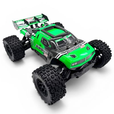 COR00231-G Corally Punisher XD 4WD 2S Small Scale, RTR Monster Truck, Green