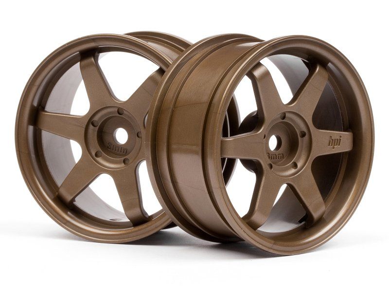 HPI3843 HPI Racing TE37 Wheels, 26mm-3mm Offset, Bronze, Fits 26mm Tire