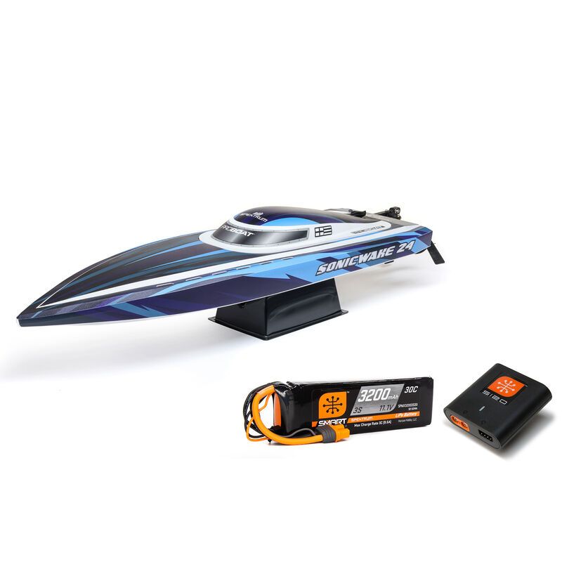 PRB-1992T2 Sonicwake 24" Self-Righting Brushless Deep-V RTR (Battery &amp; Charger Included), Blue