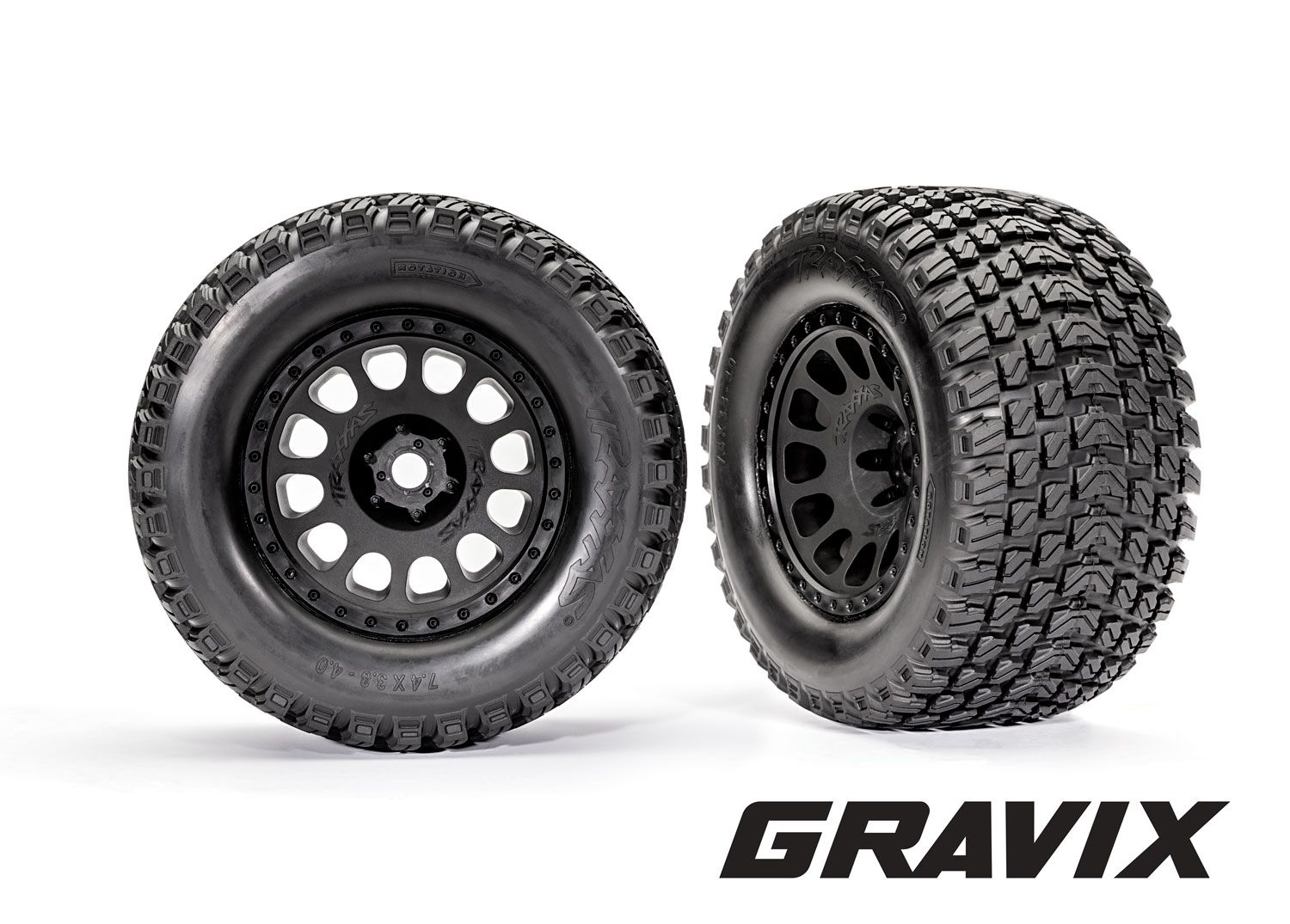 7872 XRT Black Wheels with Gravix Race Tires (2)