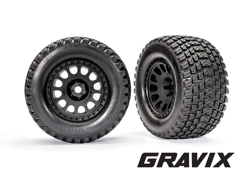 7872 XRT Black Wheels with Gravix Race Tires (2)