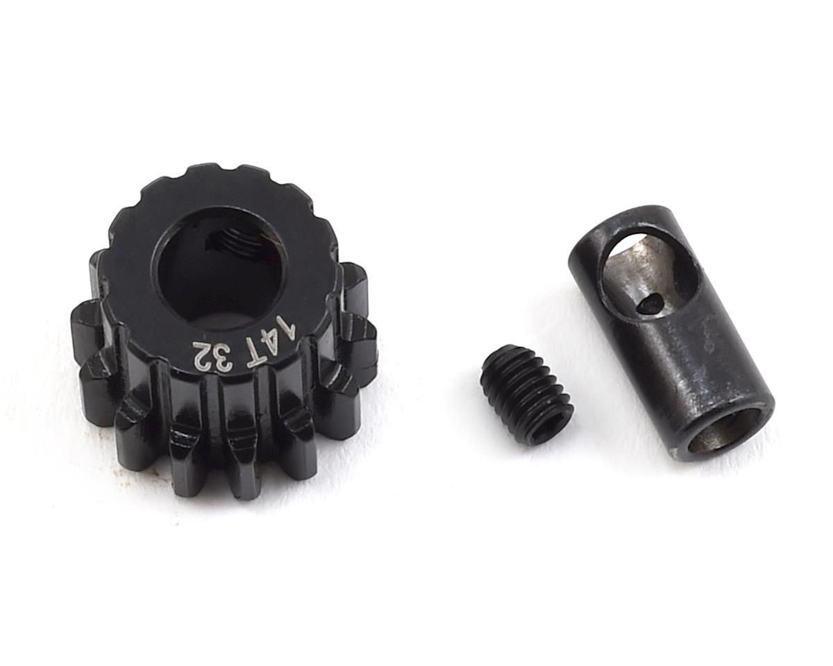 PTK-8057 ProTek RC Steel 32P Pinion Gear w/3.17mm Reducer Sleeve (Mod .8) (5mm Bore) (14T)