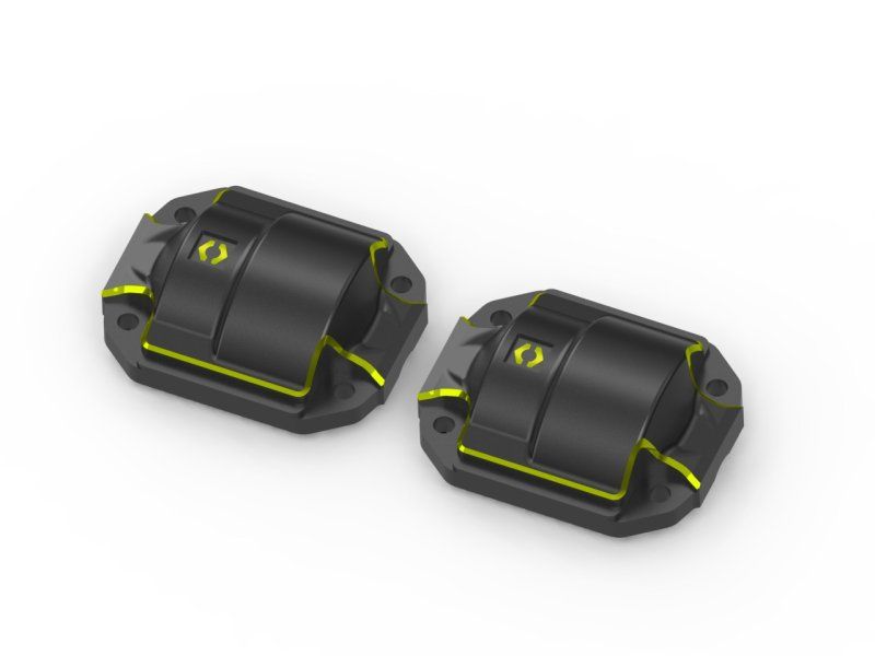 HPI161144 Brass Diff Cover (Black / 2pcs), for Venture18